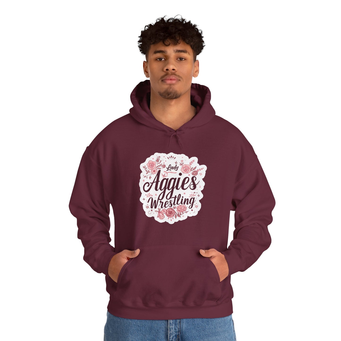 Adult Hoodie Sweatshirt \ Hamilton Aggies Wrestling \ HAWG1