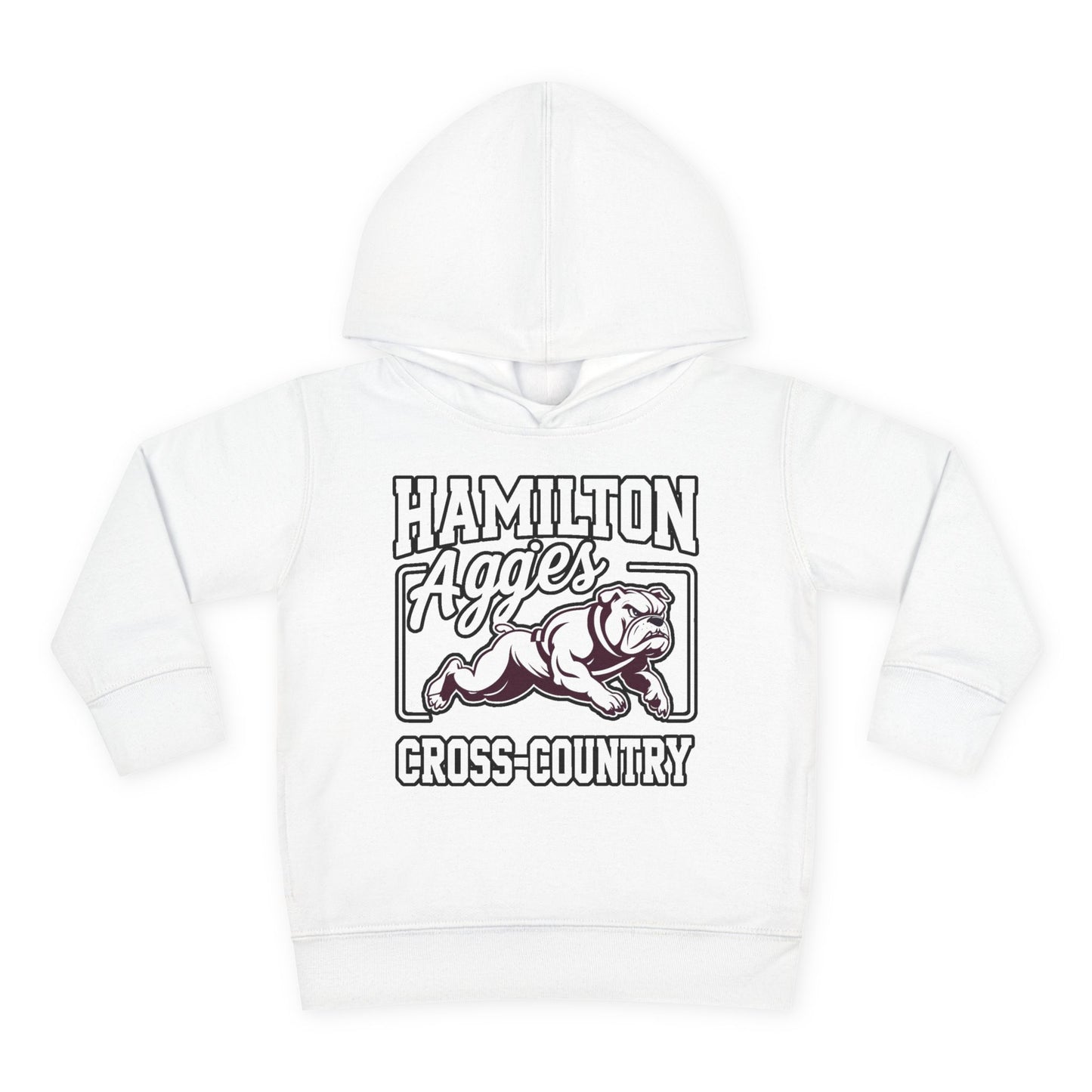 Toddler Hoodie Sweatshirt \ Hamilton Aggies Cross-Country \ HCC2