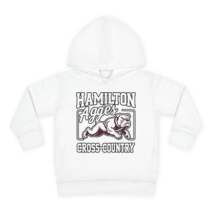 Toddler Hoodie Sweatshirt \ Hamilton Aggies Cross-Country \ HCC2