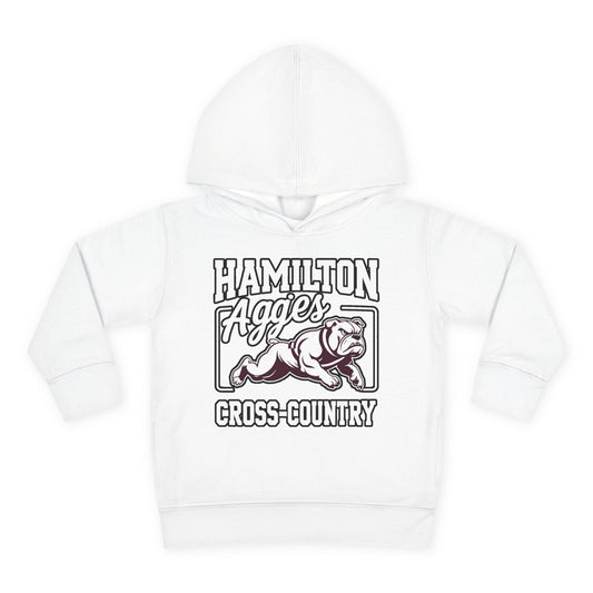 Toddler Hoodie Sweatshirt \ Hamilton Aggies Cross-Country \ HCC2