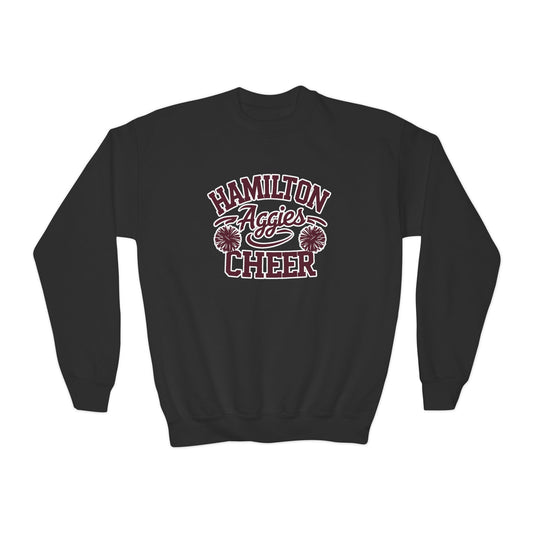 Youth Crewneck Sweatshirt \ Hamilton Aggies Cheer \ Style HAC2