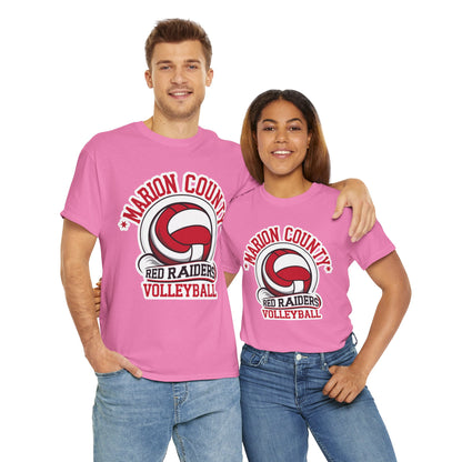 Adult Tee \ Marion County Red Raiders Volleyball \ MCV1