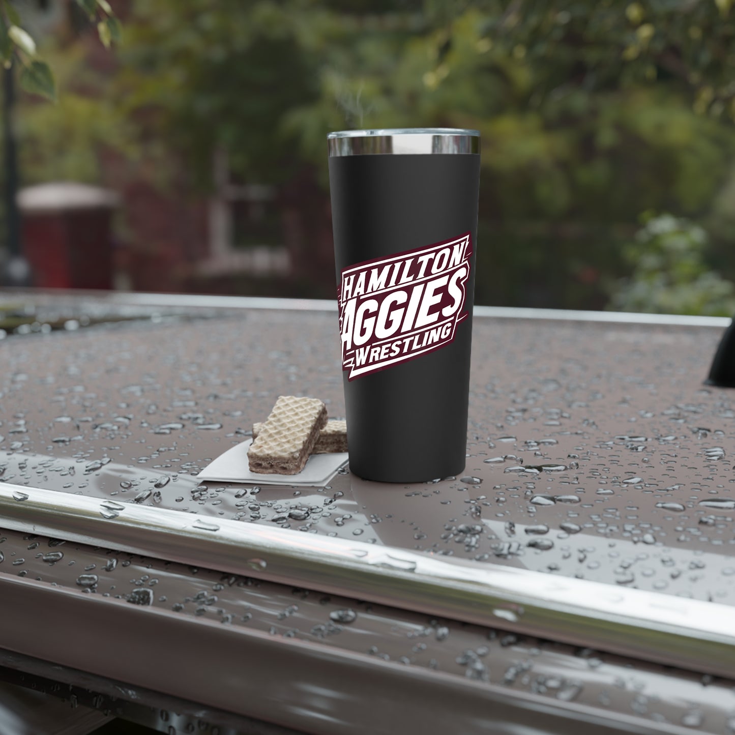 22oz Copper Insulated Tumbler \ Hamilton Aggies Wrestling \ HAW1