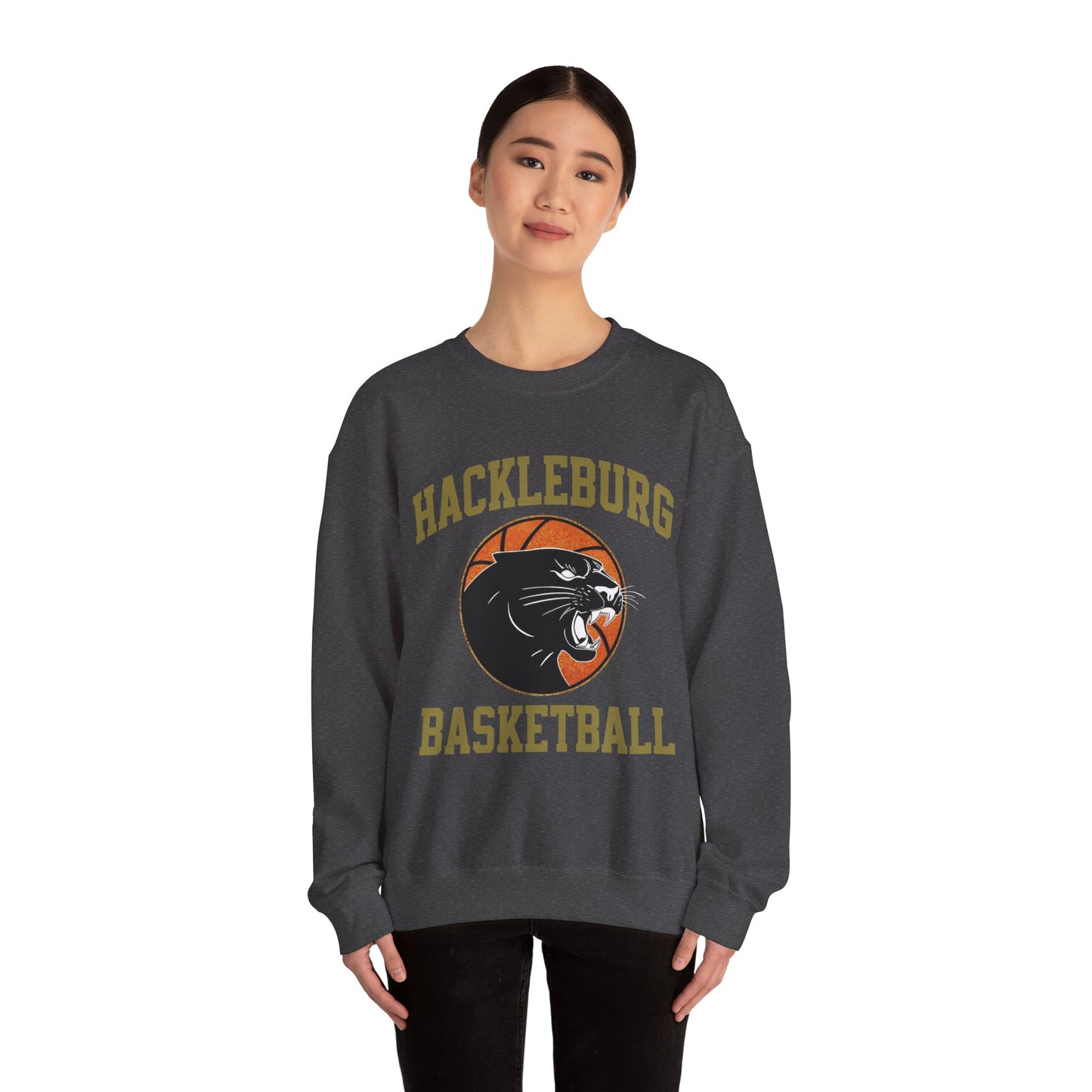 Adult Crewneck Sweatshirt \ Hackleburg Panther Basketball \ HPBK1
