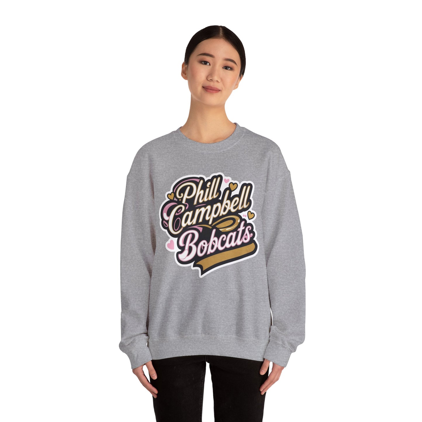 Adult Crewneck Sweatshirt \ Phill Campbell Bobcats \ PCBG1