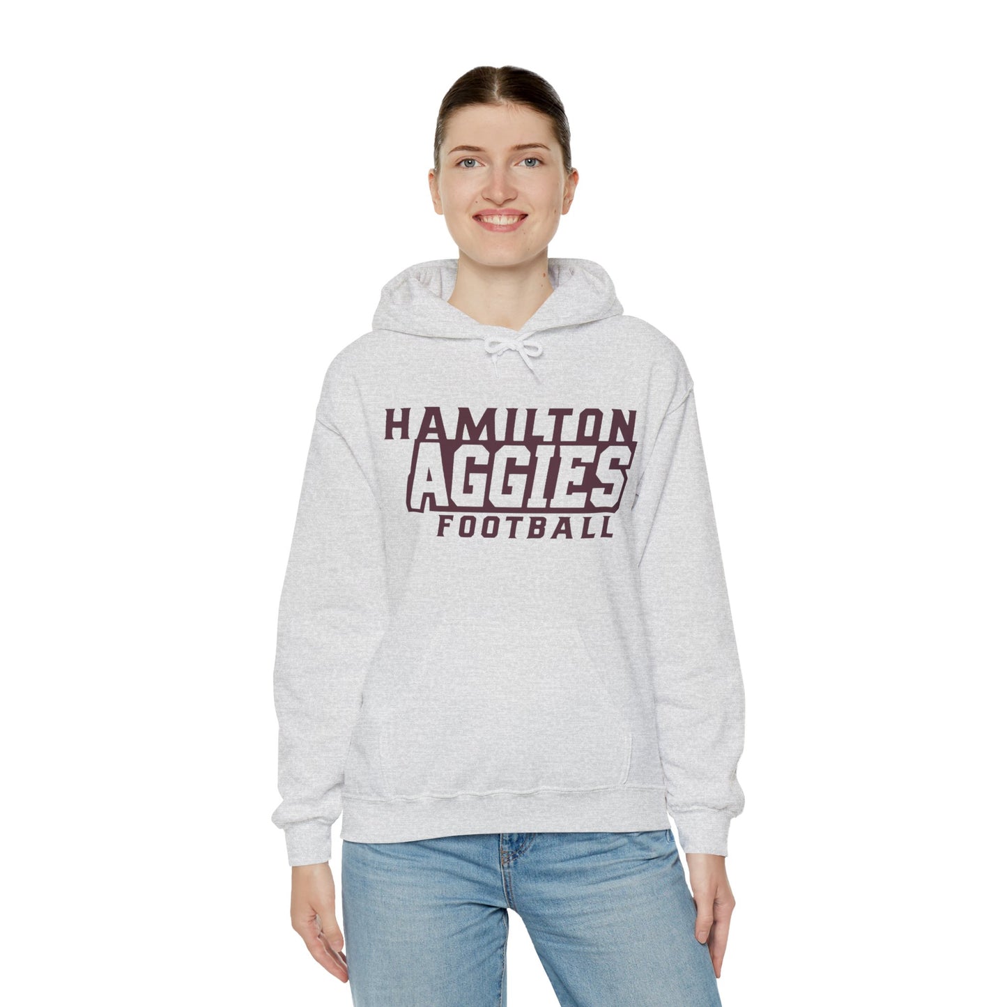 Adult Hoodie Sweatshirt \ Hamilton Aggies Football \ HAF1