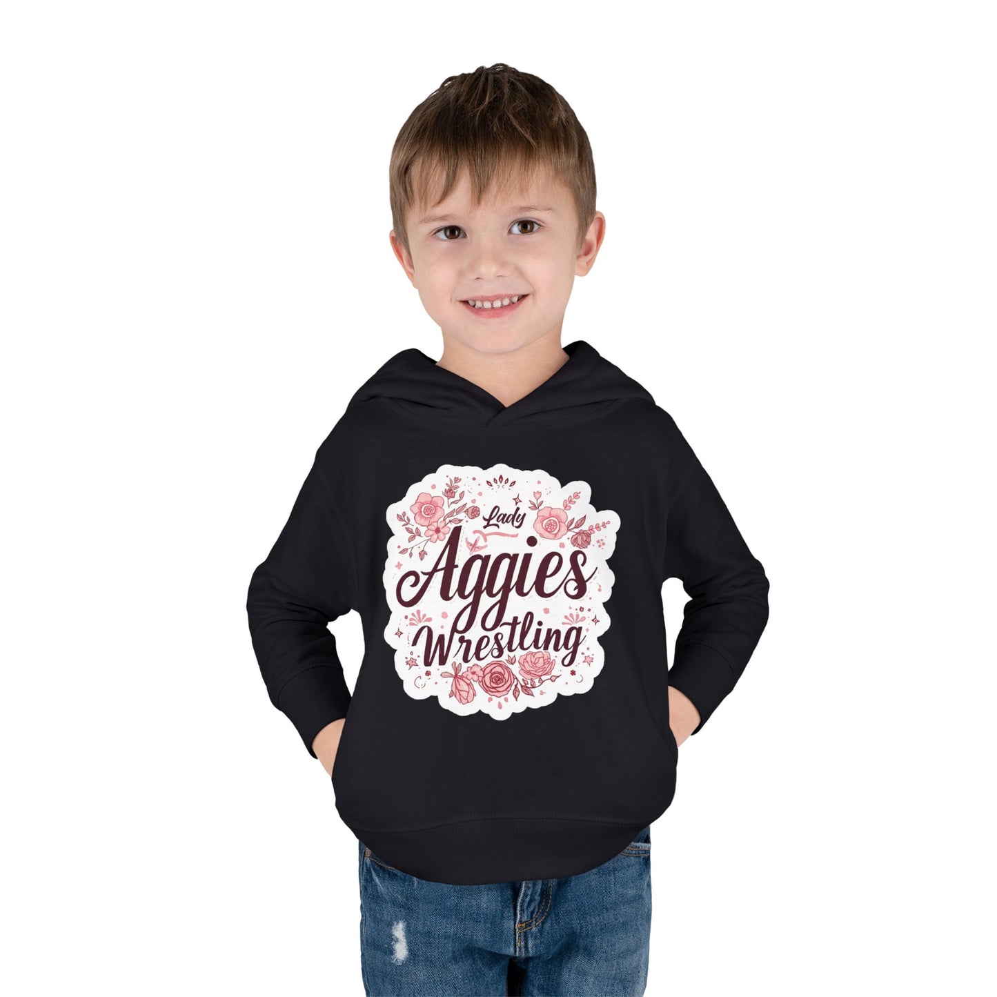 Toddler Hoodie Sweatshirt \ Hamilton Aggies Wrestling \ HAWG1