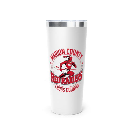 22oz Copper Insulated Tumbler \ Marion County Red Raiders Cross-Country \ MCCC2