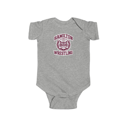 Short Sleeve Baby Bodysuit \ Hamilton Aggies Wrestling \ HAW2