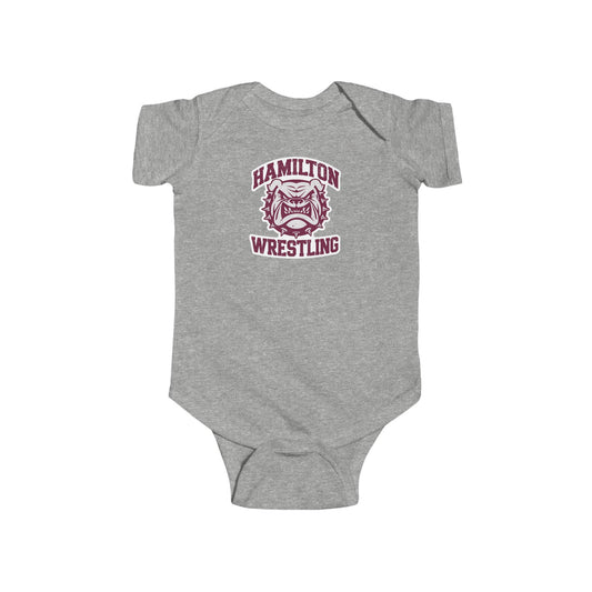Short Sleeve Baby Bodysuit \ Hamilton Aggies Wrestling \ HAW2