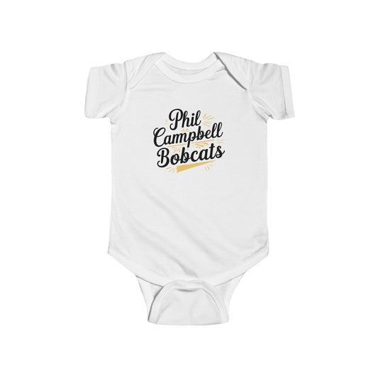 Short Sleeve Baby Bodysuit \ Phil Campbell Bobcats \ PCBG2