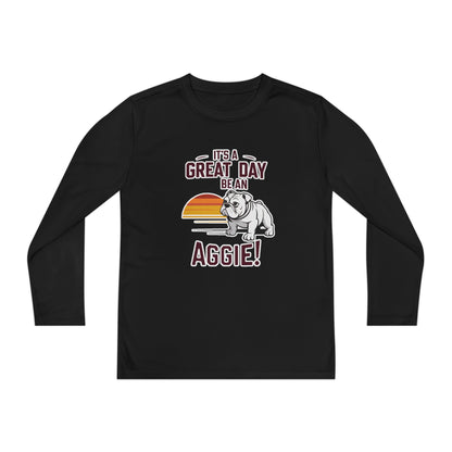 Youth Long Sleeve Tee \ It's a Great Day to be an Aggie! \ GDA3