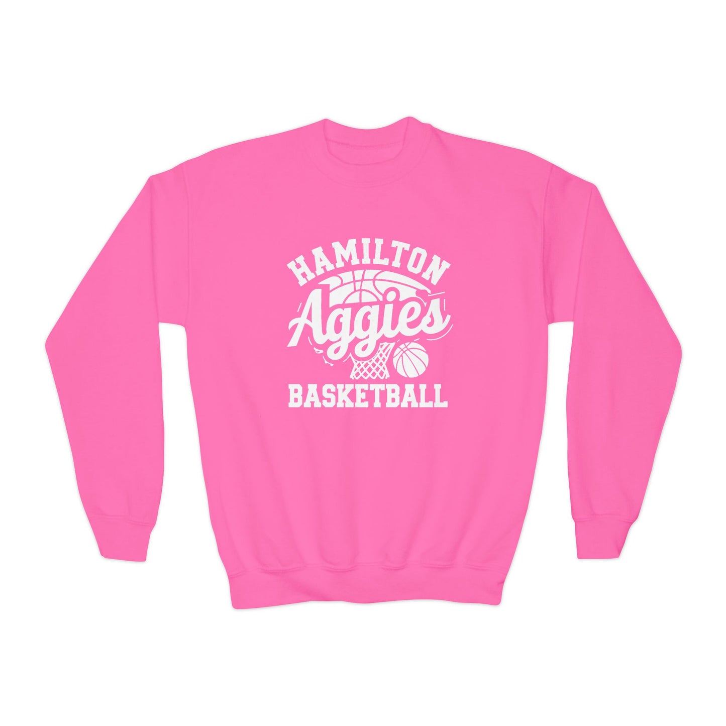 Youth Crewneck Sweatshirt \ Hamilton Aggies Basketball \ HABBG1
