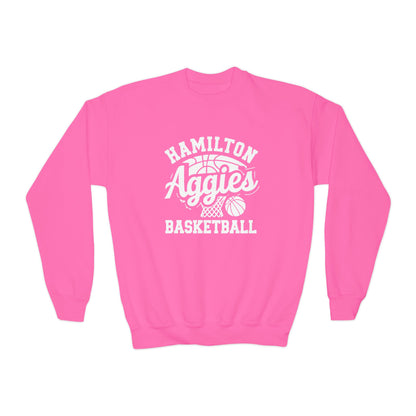 Youth Crewneck Sweatshirt \ Hamilton Aggies Basketball \ HABBG1