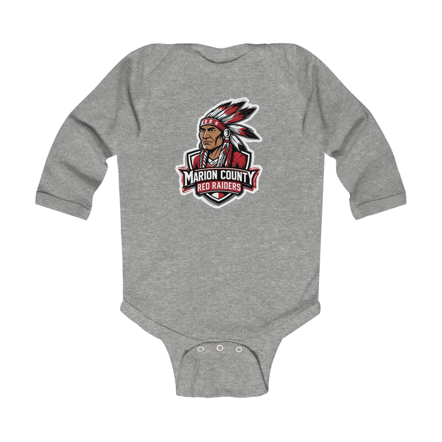 Long Sleeve Baby Bodysuit \ Marion County Red Raiders \ MC2