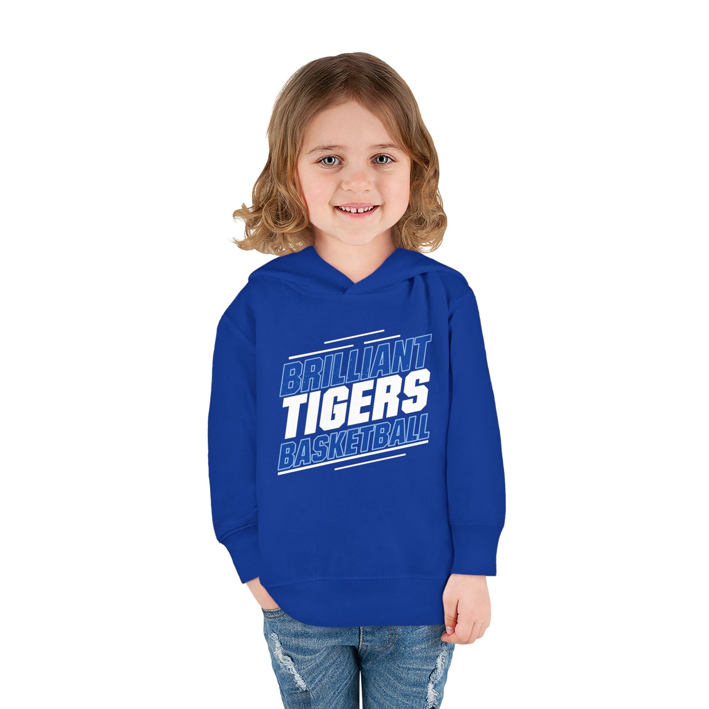 Toddler Hoodie Sweatshirt \ Brilliant Tigers Basketball \ BTBK2