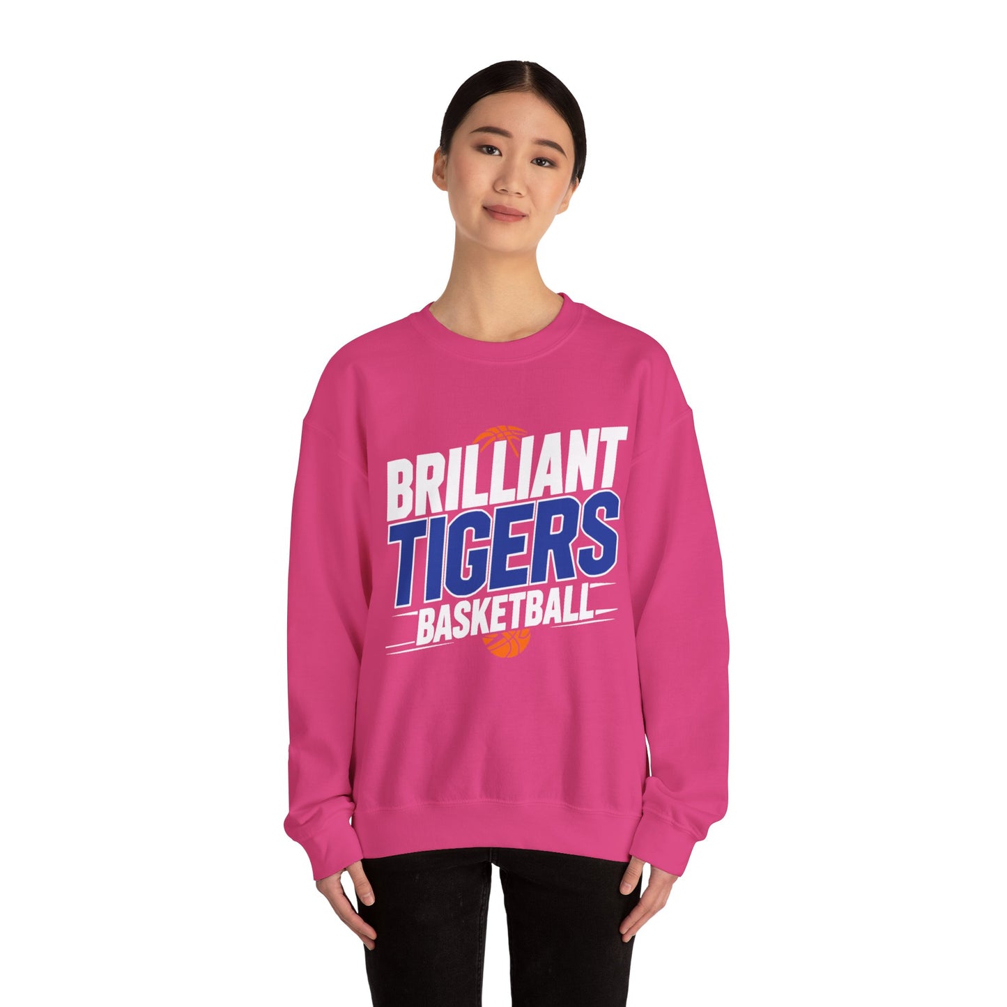 Adult Crewneck Sweatshirt \ Brilliant Tigers Basketball \ BTBK1