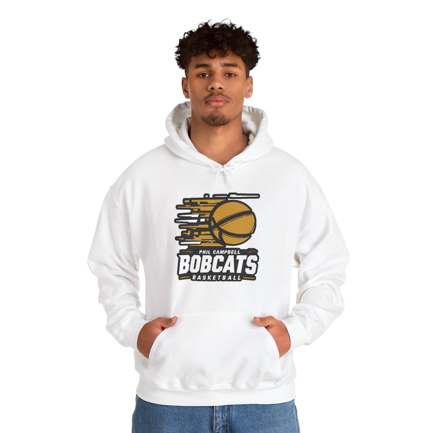 Adult Hoodie Sweatshirt \ Phil Campbell Bobcats Basketball \ PCBBK2