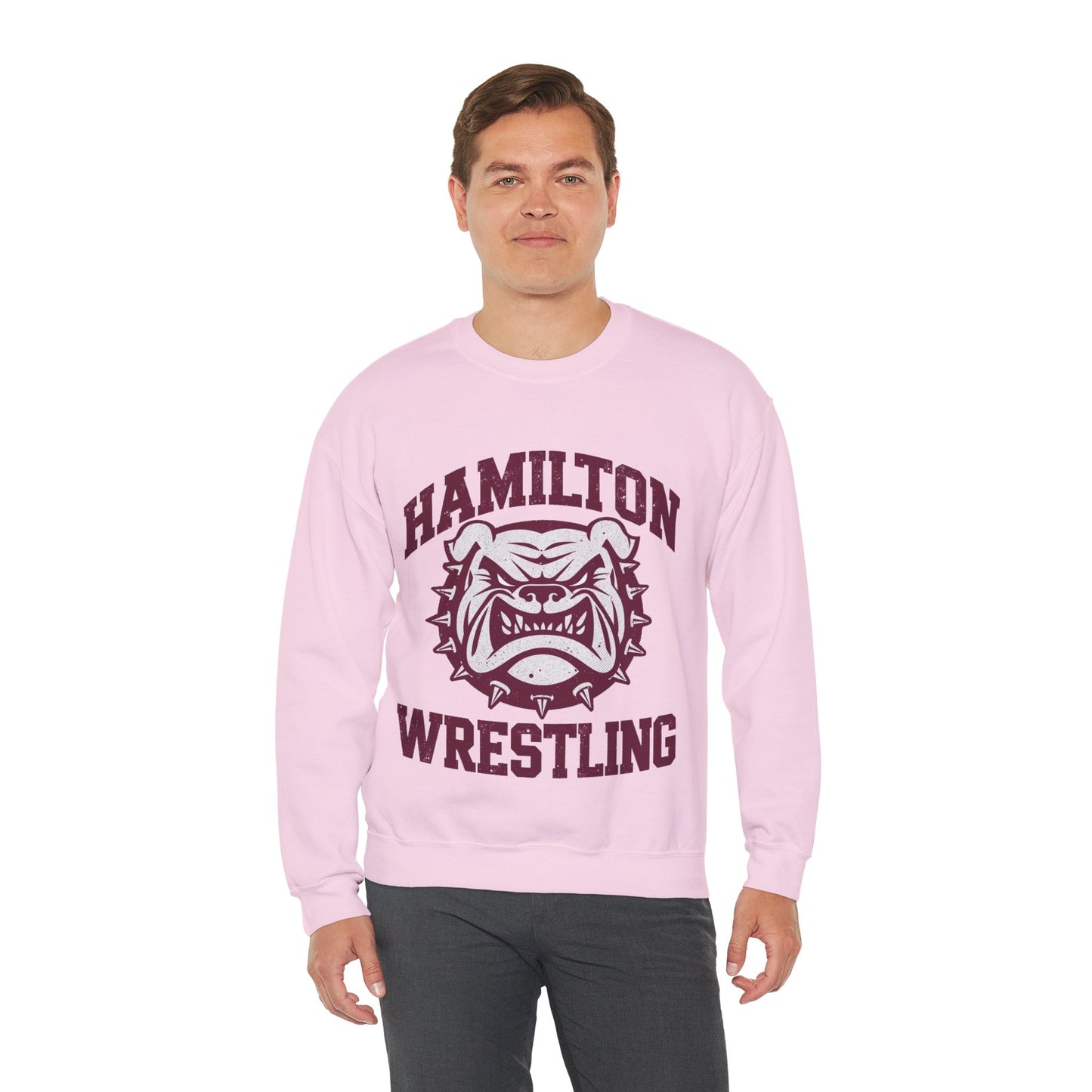 Adult Crewneck Sweatshirt \ Hamilton Aggies Wrestling \ HAW2