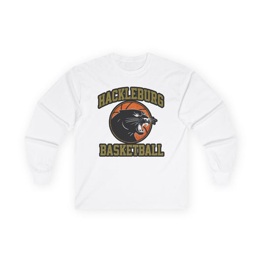 Adult Long Sleeve Tee \ Hackleburg Panther Basketball \ HPBK1