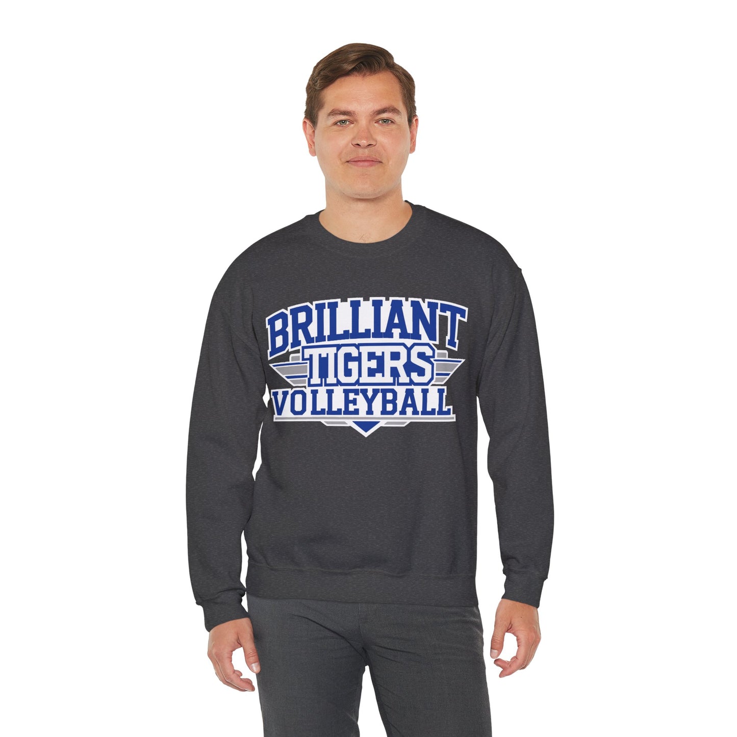 Adult Crewneck Sweatshirt \ Brilliant Tigers Volleyball \ BTV2