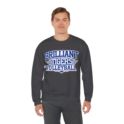 Adult Crewneck Sweatshirt \ Brilliant Tigers Volleyball \ BTV2