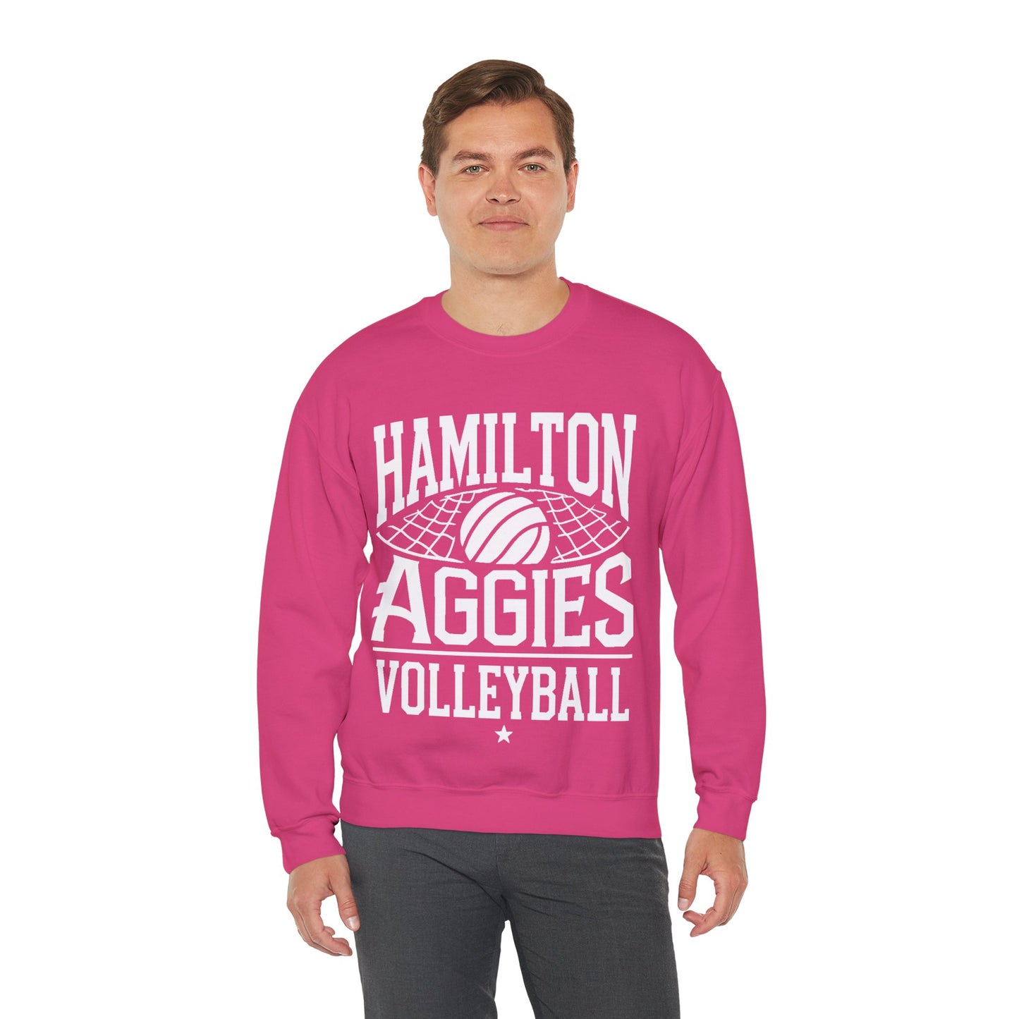 Adult Crewneck Sweatshirt \ Hamilton Aggies Volleyball \ HAV2