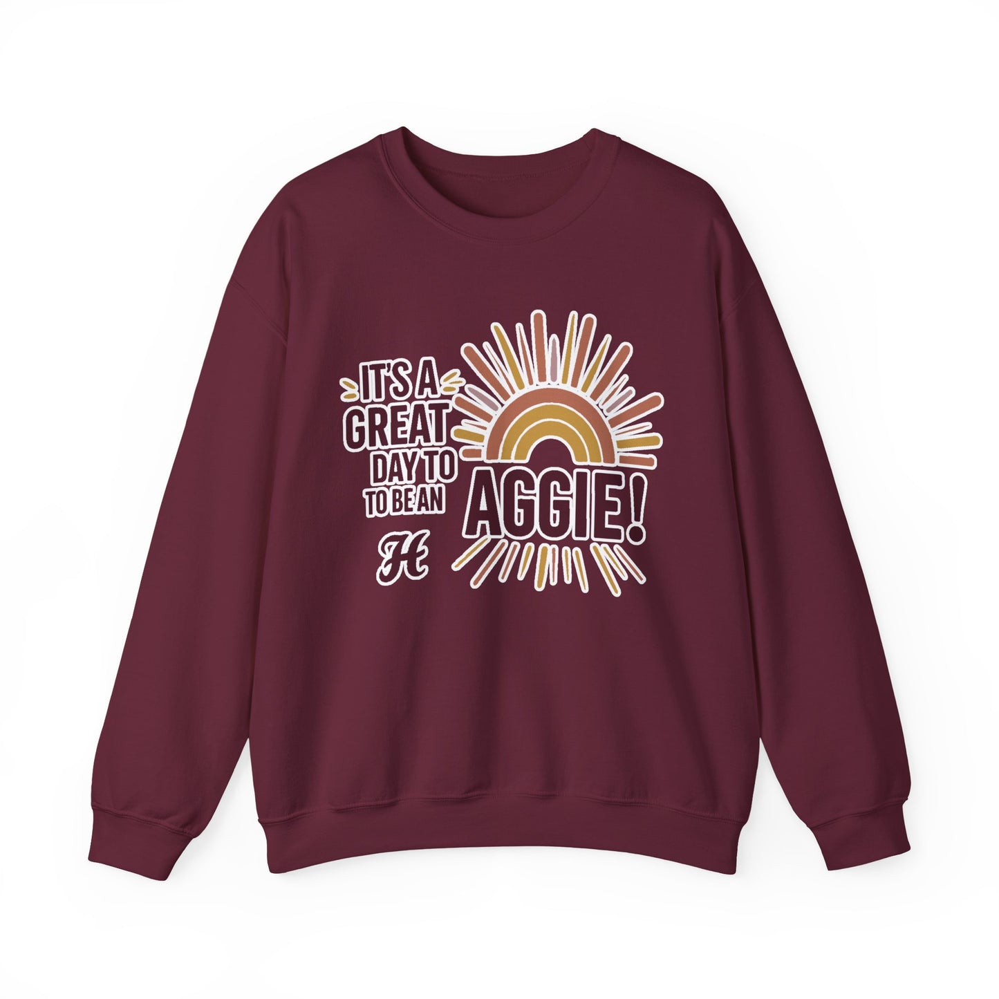 Adult Crewneck Sweatshirt \ It's a Great Day to be an Aggie! \ GDA1