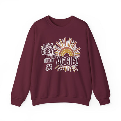 Adult Crewneck Sweatshirt \ It's a Great Day to be an Aggie! \ GDA1