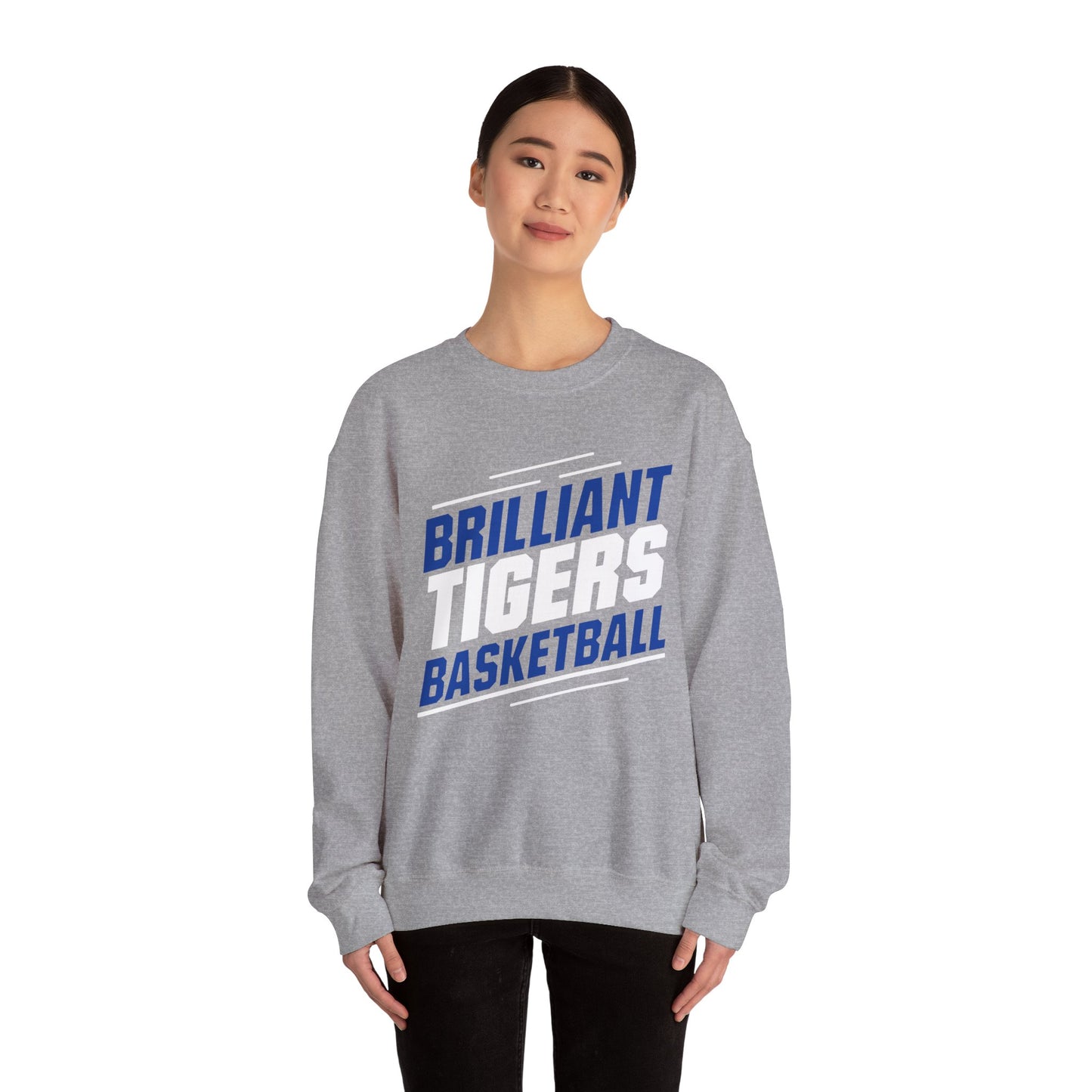Adult Crewneck Sweatshirt \ Brilliant Tigers Basketball \ BTBK2