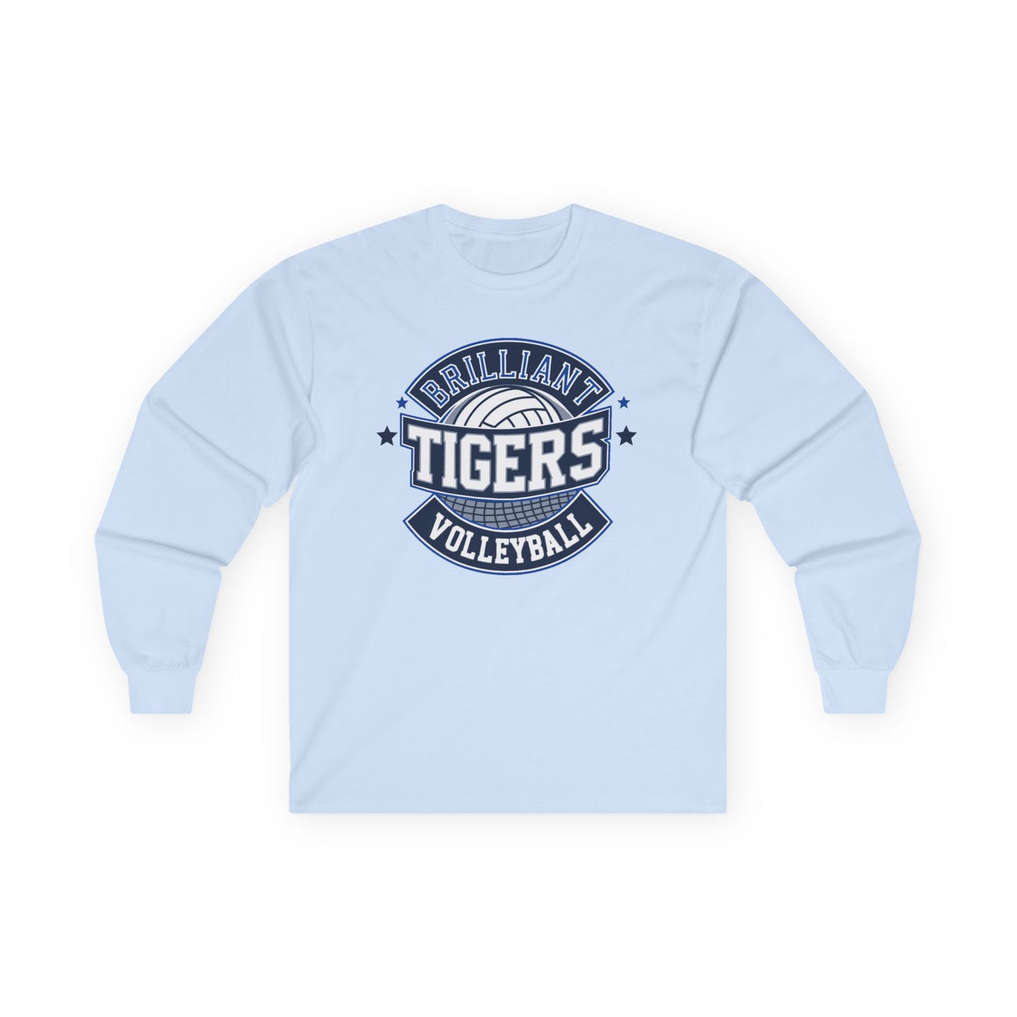 Adult Long Sleeve Tee \ Brilliant Tigers Volleyball \ BTV1