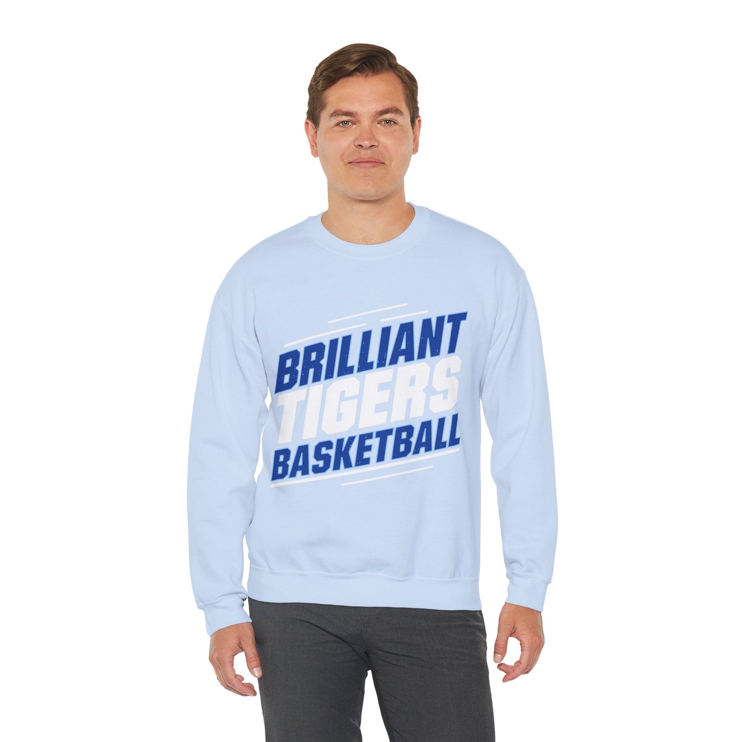 Adult Crewneck Sweatshirt \ Brilliant Tigers Basketball \ BTBK2