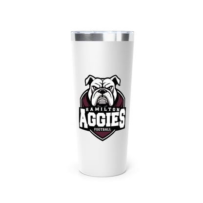 22oz Copper Insulated Tumbler \ Hamilton Aggies Football \ HAF2