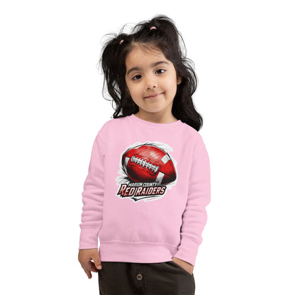 Toddler Crewneck Sweatshirt \ Marion County Red Raiders Football \ MCF1