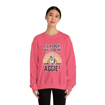 Adult Crewneck Sweatshirt \ It's a Great Day to be a Aggie! \ GDA4