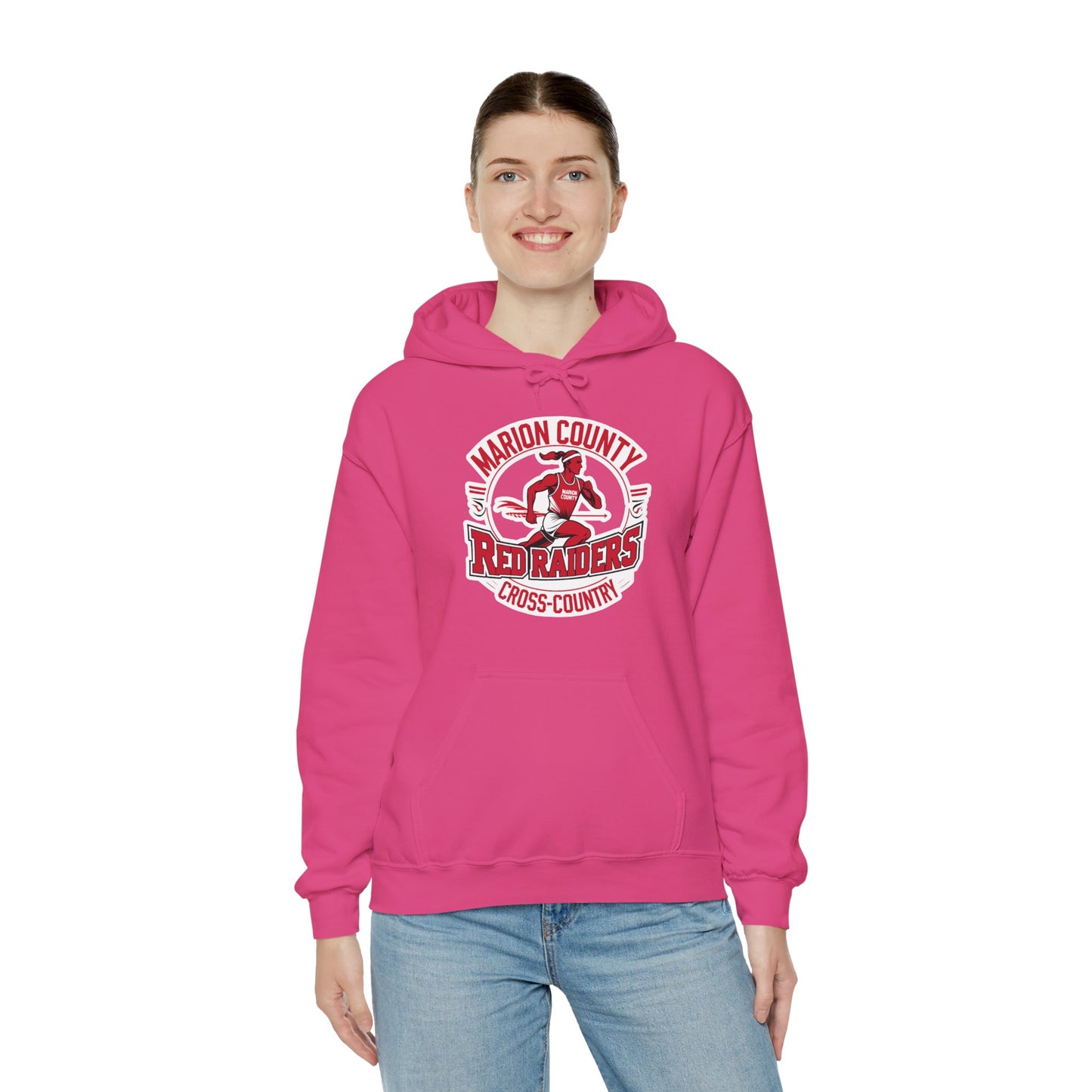 Adult Hoodie Sweatshirt \ Marion County Red Raiders Cross-Country \ MCCC2