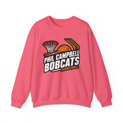 Adult Crewneck Sweatshirt \ Phil Campbell Bobcats Basketball \ PCBBK1