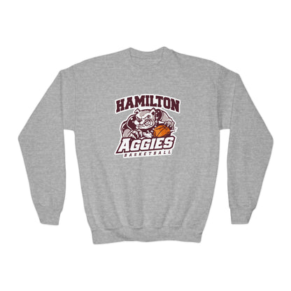 Youth Crewneck Sweatshirt \ Hamilton Aggies Basketball \ HABB1
