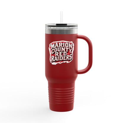 40oz Insulated Tumbler \ Marion County Red Raiders \ MC1