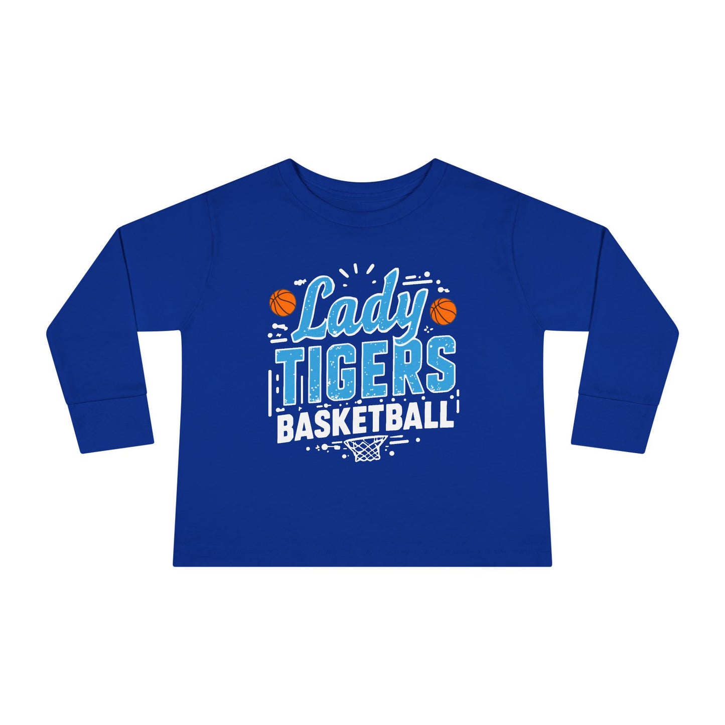 Toddler Long Sleeve Tee \ Brilliant Tigers Basketball \ BTBKG1