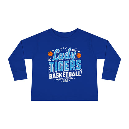 Toddler Long Sleeve Tee \ Brilliant Tigers Basketball \ BTBKG1