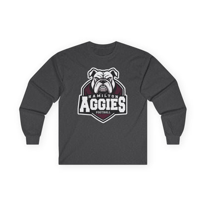Adult Long Sleeve Tee \ Hamilton Aggies Football \ HAF2