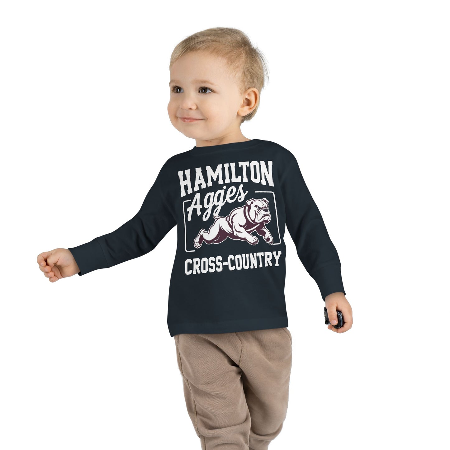 Toddler Long Sleeve Tee \ Hamilton Aggies Cross-Country \ HCC2