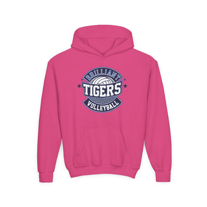 Youth Hoodie Sweatshirt \ Brilliant Tigers Volleyball \ BTV1