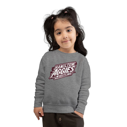 Toddler Crewneck Sweatshirt \ Hamilton Aggies Wrestling \ HAW1