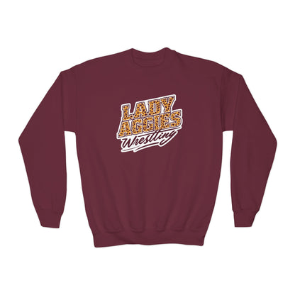 Youth Crewneck Sweatshirt \ Hamilton Aggies Wrestling \ HAWG3