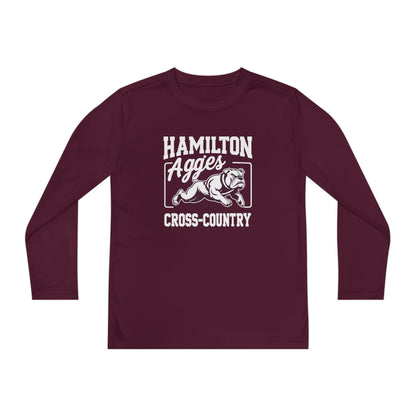 Youth Long Sleeve Tee \ Hamilton Aggies Cross-Country \ HCC2