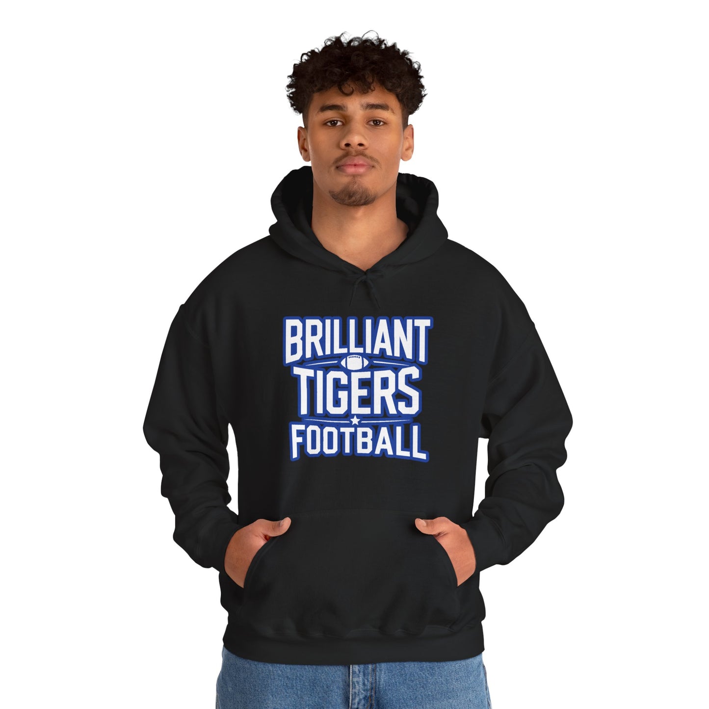 Adult Hoodie Sweatshirt \ Brilliant Tigers Football \ BTF1