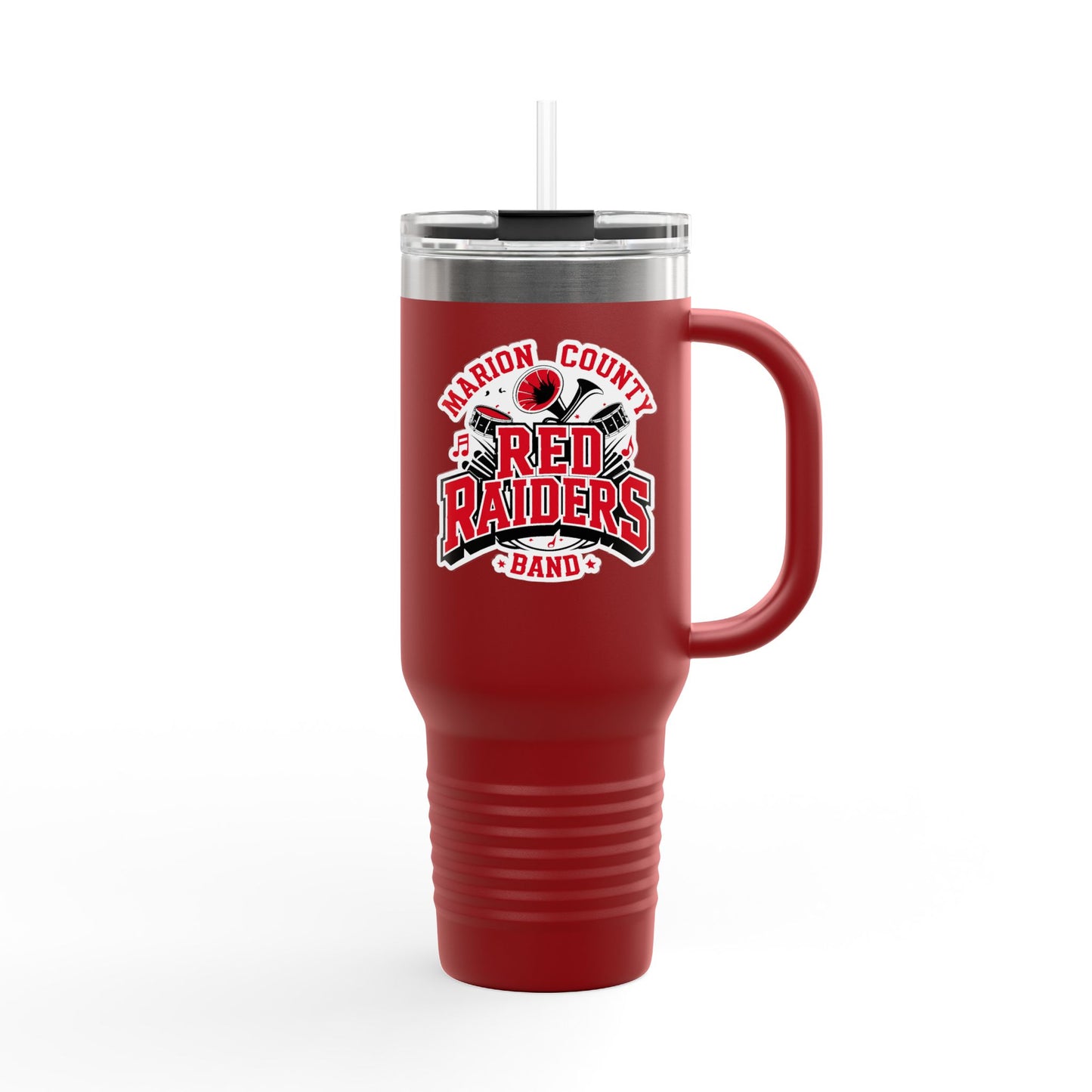 40oz Insulated Tumbler \ Marion County Red Raiders Band \ MCB2