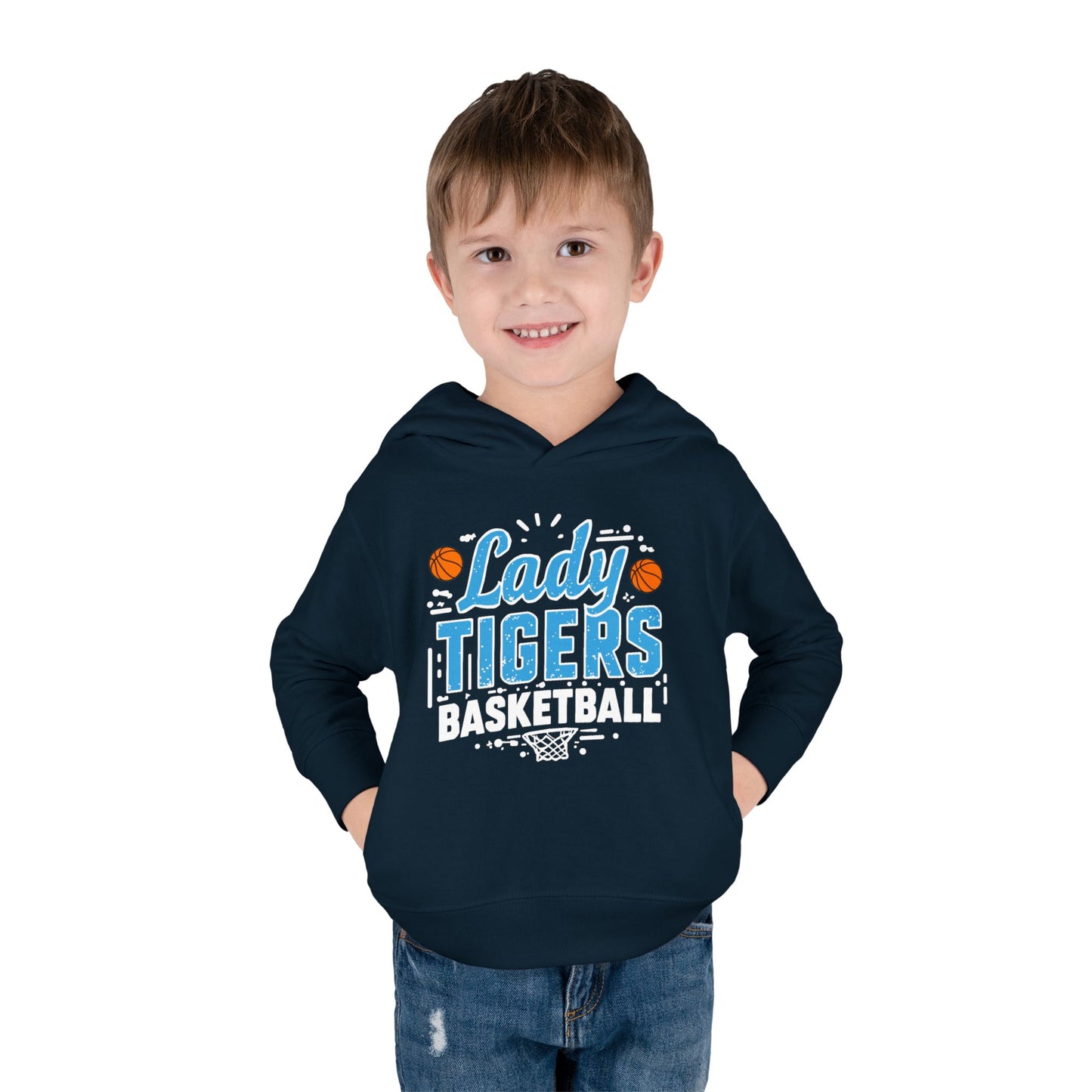 Toddler Hoodie Sweatshirt \ Brilliant Tigers Basketball \ BTBKG1